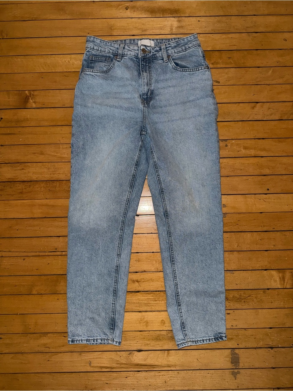 H&M Light Blue High-Waist Mom Jeans